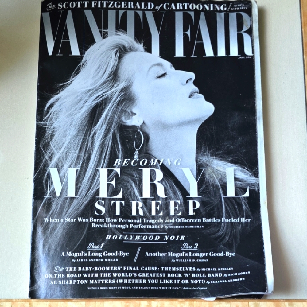 2016 Vanity Fair Meryl Streep / Al Sharpton Magazine Hollywood Noir